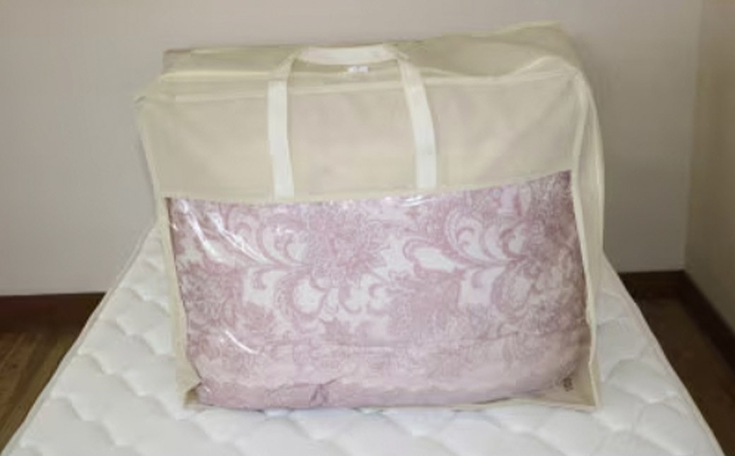 シングル 羽毛肌掛け ふとん （ ダウン85% ・ 充填量300g ・ ブルー ・ グリーン系 ）