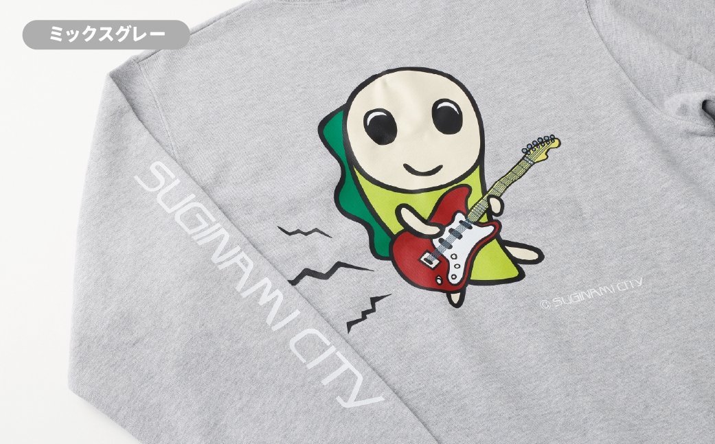 なみすけクルーネックスウェット ミックスグレー（ギターバージョン）＜S～XLよりお選びください＞【思いやり型返礼品】