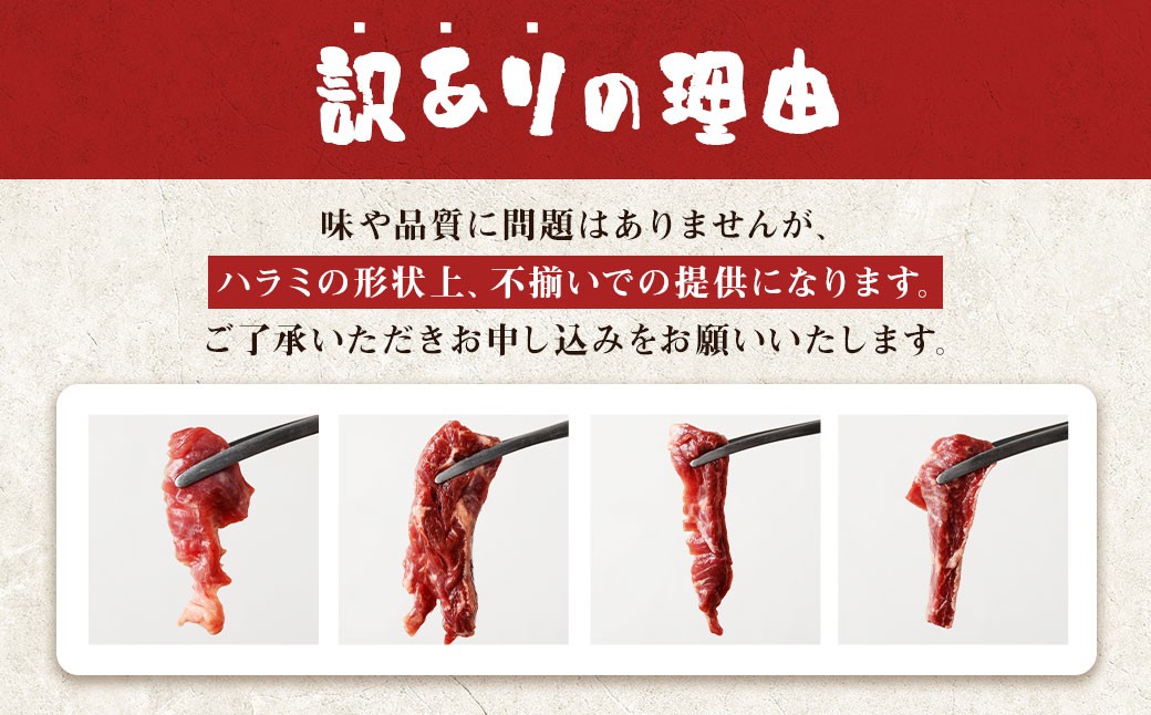 【訳あり】パク旨牛ハラミお試しパック 450g（タレ漬け牛ハラミ300g + 牛ハラミ150g）