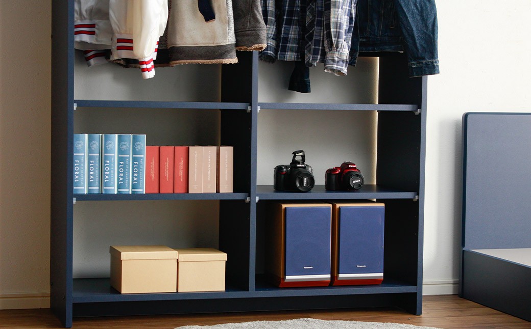 【カラーを選べる】スマート ハンガー収納ラック ホワイト・ブラック・ネイビー