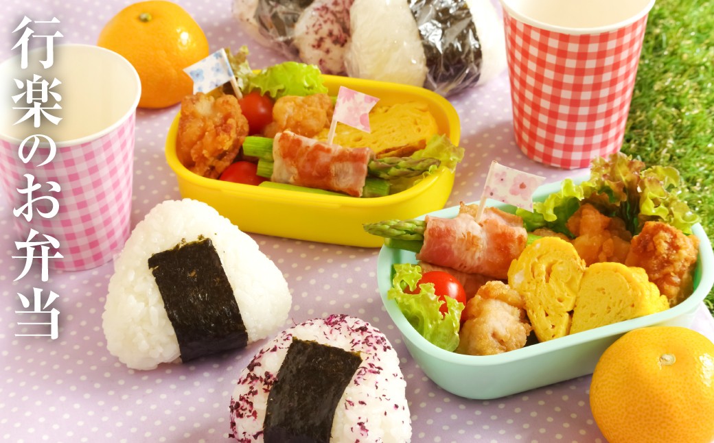 行楽のお弁当にも美味しいお米でにぎったおにぎりを！