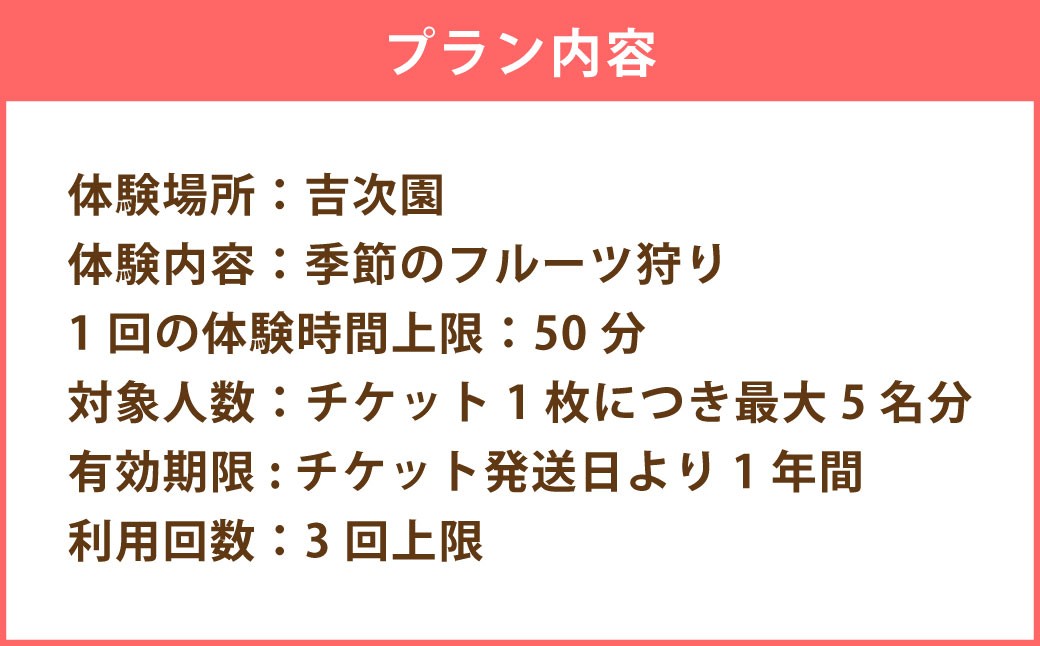 観光農園吉次園の「旬を味わうフルーツ狩りパスポート」