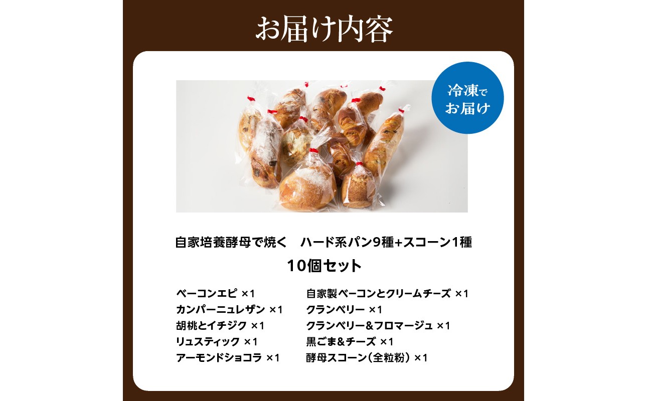 ハード系パン9種＋スコーン1種セット！ 