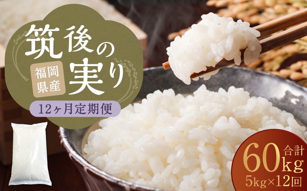 【12回定期便】 筑後の実り 5kg×12回