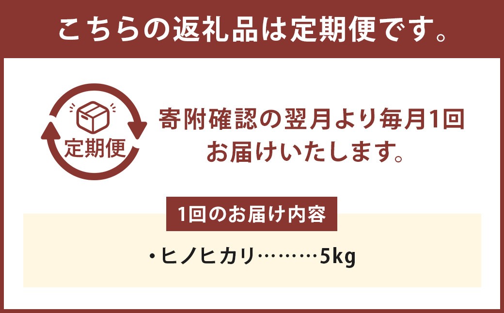 【令和7年産】 【3回定期便】 ヒノヒカリ5kg