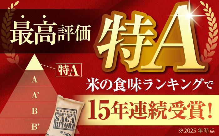 【全12回定期便】さがびより 無洗米 10kg ( 5kg×2袋 ) 【五つ星お米マイスター厳選】 [HBL049] 