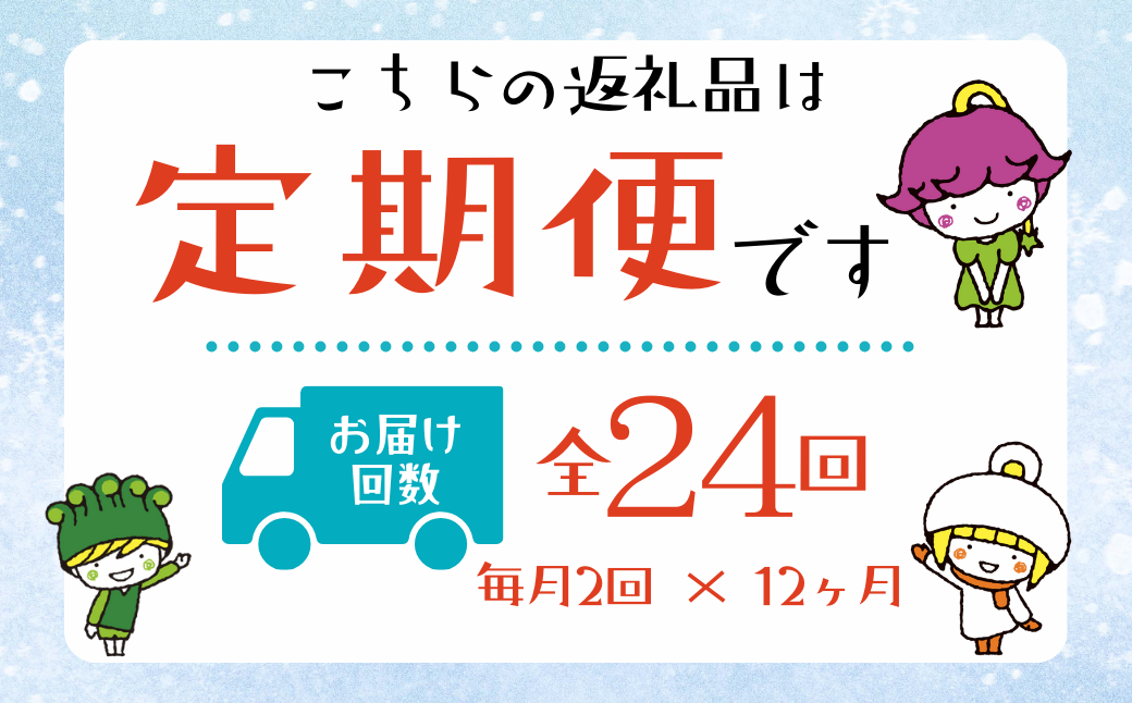月2回×12ヶ月　全24回でのお届けです♪