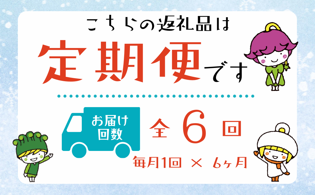 月1回×6ヶ月　全6回でのお届けです♪
