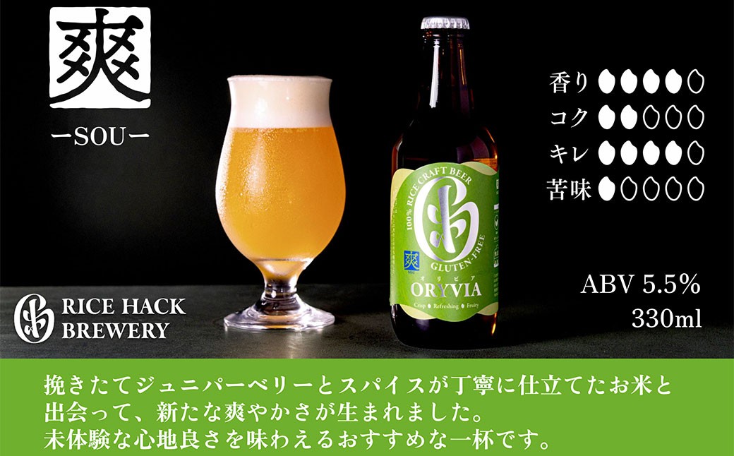 お米100％新時代クラフトビール 「ORYVIA（オリビア）」