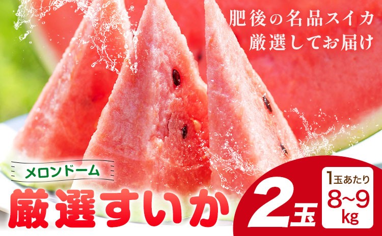 厳選  すいか 2玉 8kg～9kg