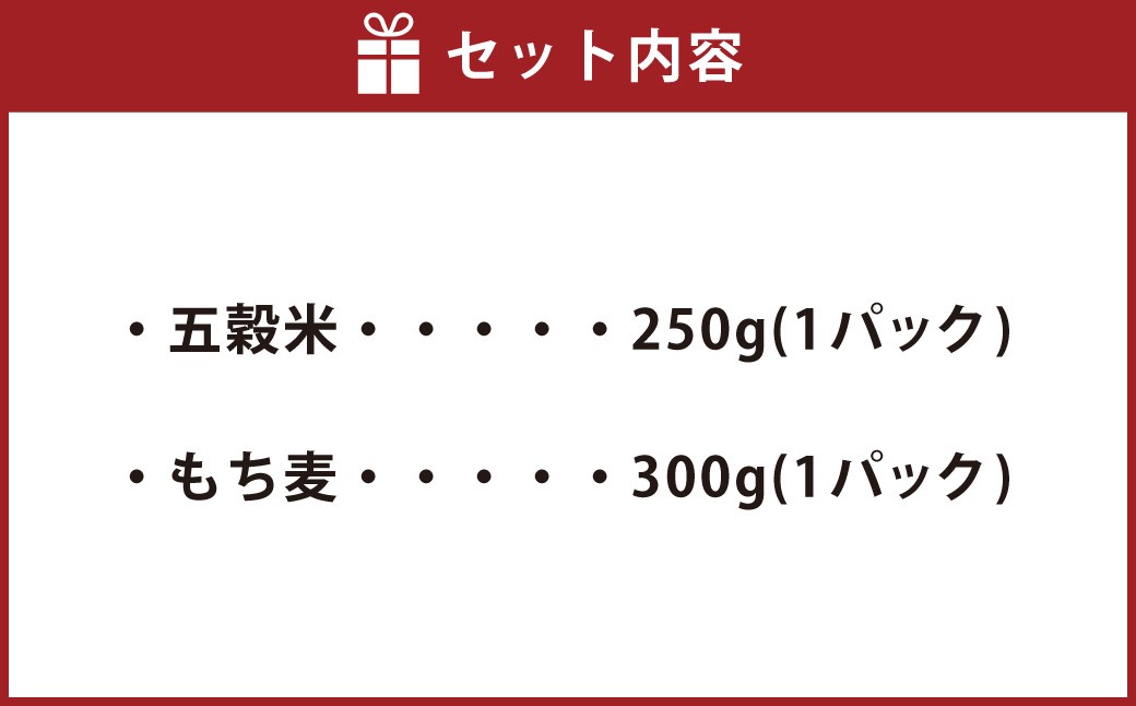 相良村産 ヘルシー 五穀米 250g と もち麦300g お試し 食べ比べ 