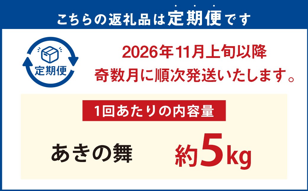 【KODAMAFARMS】あきの舞 5kg×6回（計30kg）KODA米