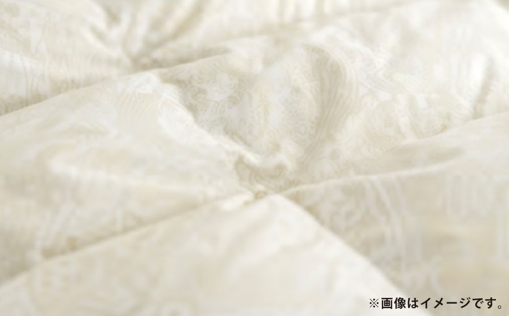 マザーグース 羽毛布団 西川 シングル とりとミモザ/グレー