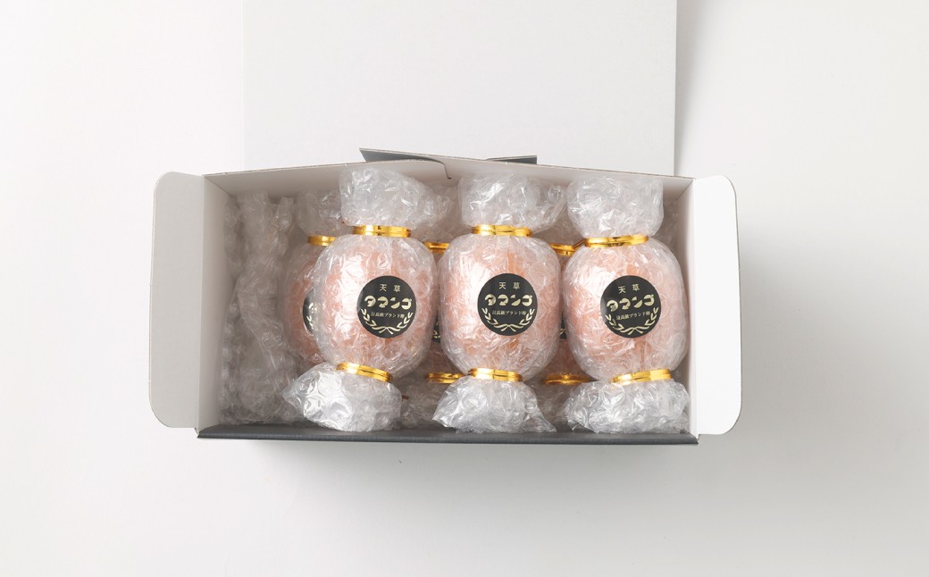 熊本県天草市で生まれたブランド卵「天草タマンゴ」6個入 ／ 化粧箱×3回 計18個 化粧箱入