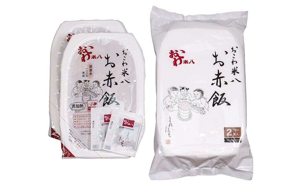 お赤飯［包装米飯］4袋（8食分）