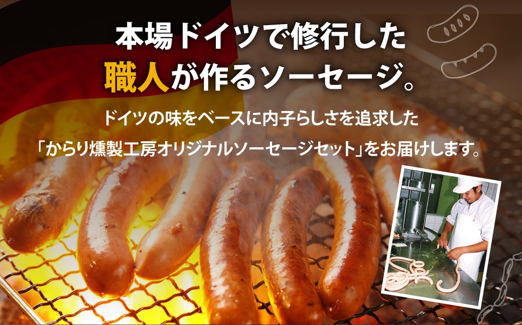 内子からり直送！ドイツ仕込みの「内子豚ソーセージ 5種セット」 