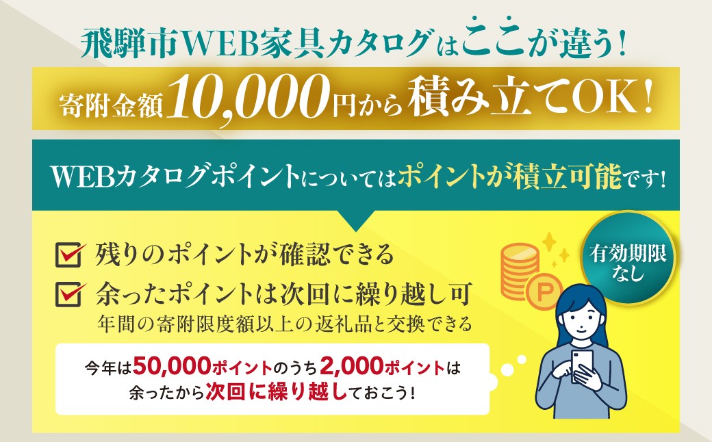 年末の寄附も安心！有効期限なし！ポイント残高も確認できるWEBカタログ♪