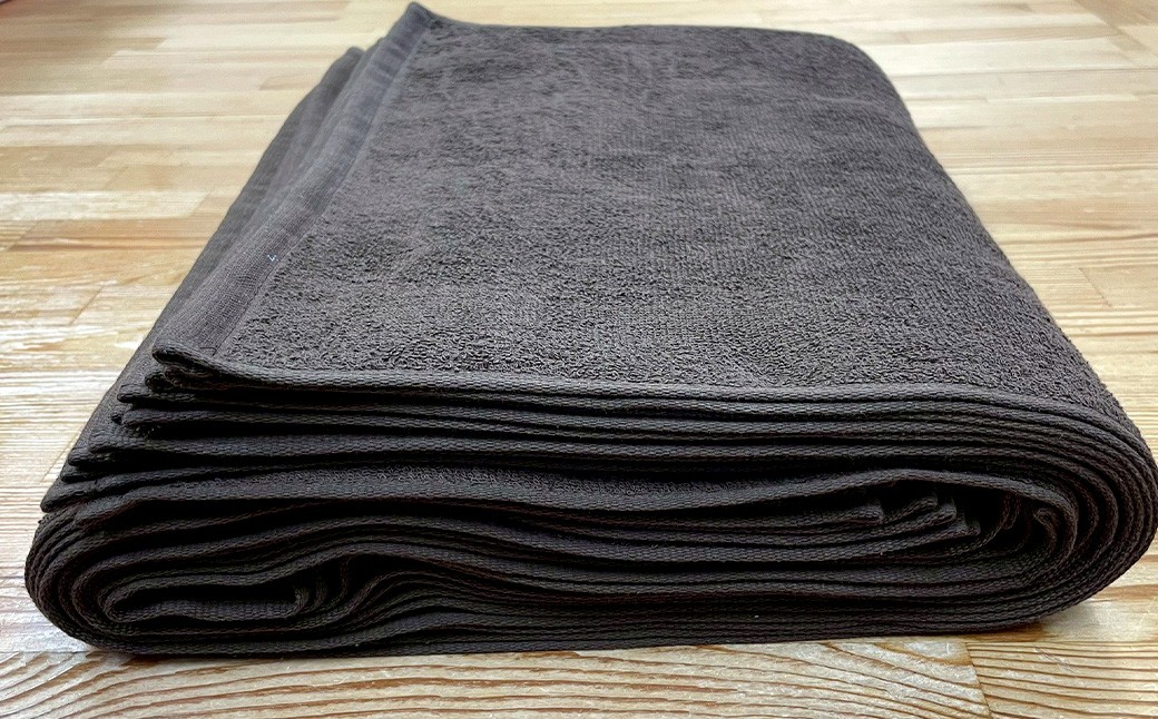 220匁 ヒノキ抗菌防臭加工タオル ショートパイル（ブラウン） 