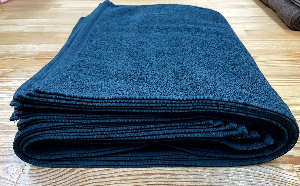 220匁 ヒノキ抗菌防臭加工タオル ショートパイル（ブラック） 