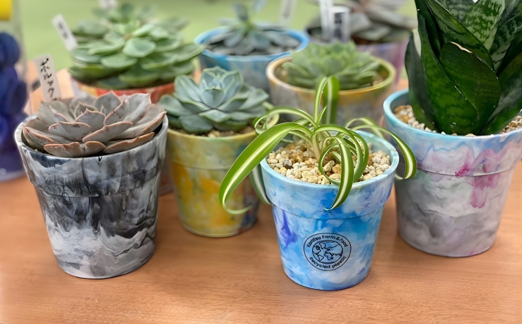 植物と一緒に、資源も育てる。
手のひらサイズのフラワーポットは、多肉植物や小さなグリーンに最適です。