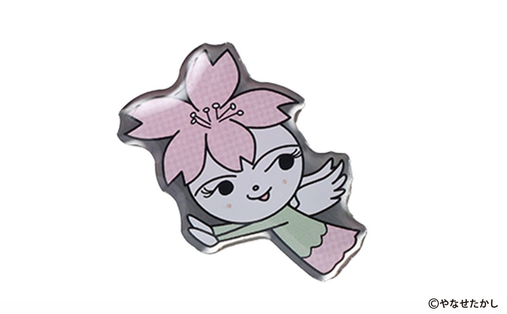 香美市イメージキャラクターピンバッジ（さくらてんし）