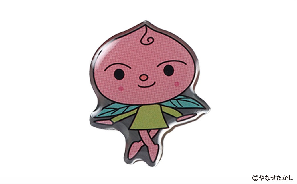 香美市イメージキャラクターピンバッジ（かりかり モモコちゃん）