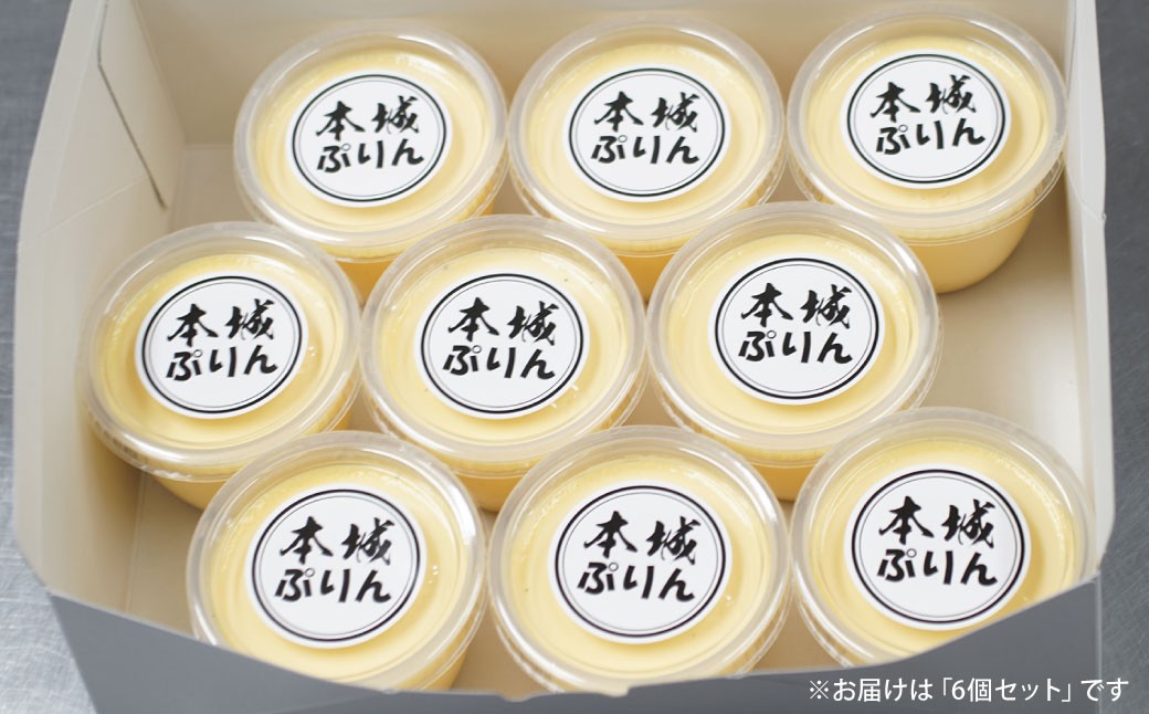 【配達指定日必須】 本城ぷりん 90g×6個入り