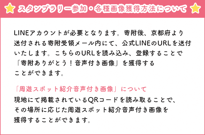 スタンプラリー参加・各種画像獲得方法について①