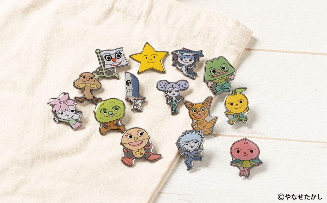 香美市イメージキャラクターピンバッジ 瀧のシブキちゃん