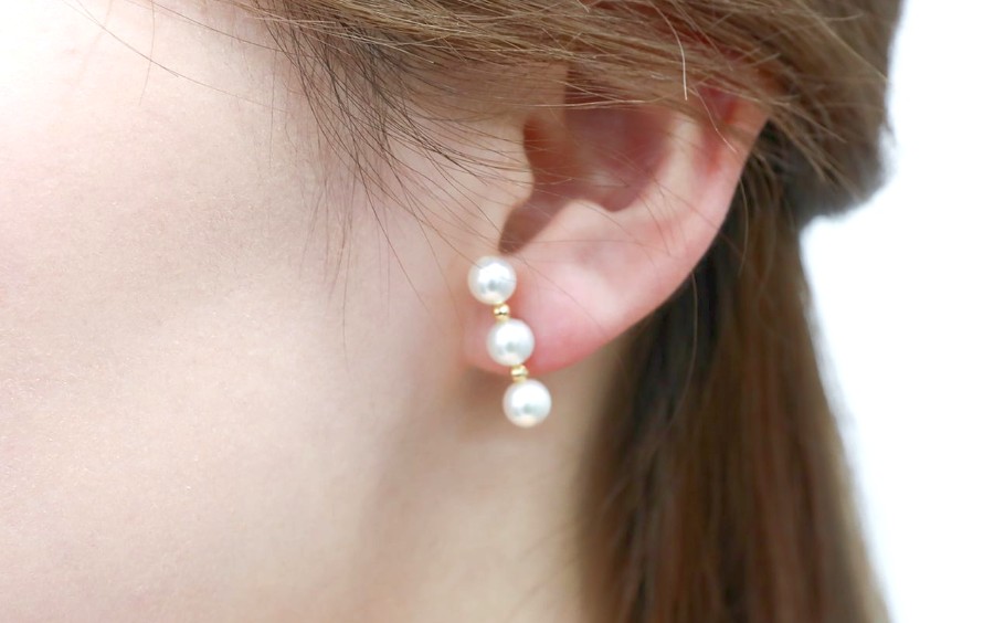 K18 アコヤパール 真珠ピアス