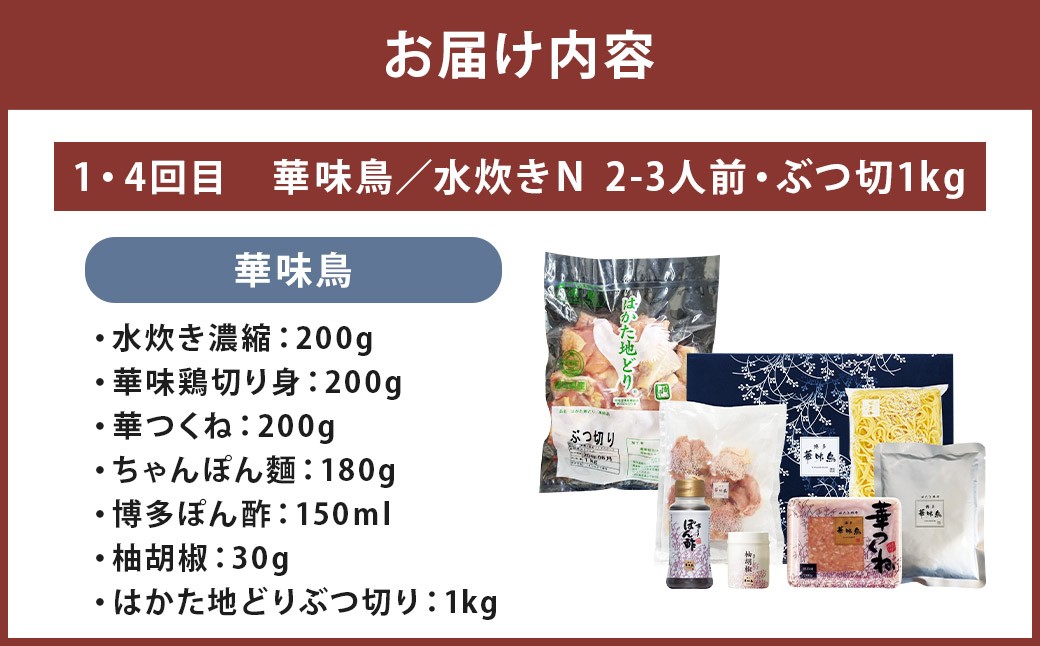 【隔月定期便（計6回発送）】博多名物 水炊き定期便
