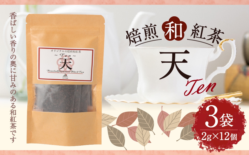 焙煎和紅茶 ～ Ten ～ 天 3個 セット 2gx12個入×3袋 計72g