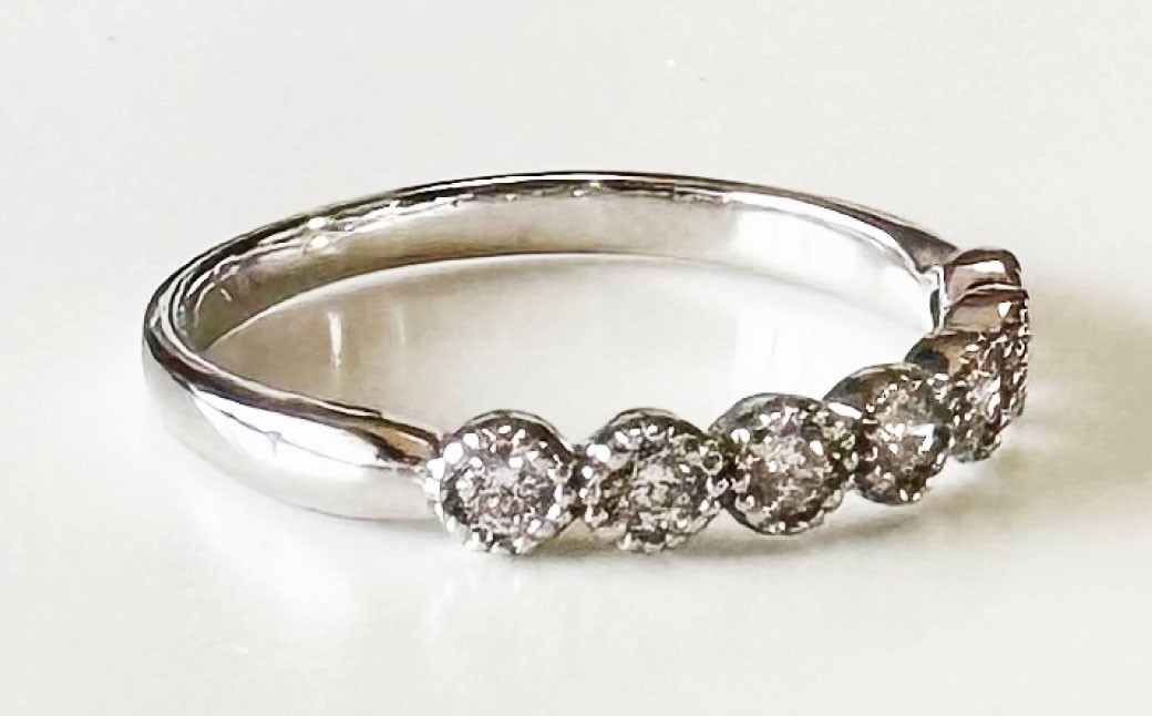 プラチナダイヤモンドリング ハーフエタニティーリング 0.18カラット 【AK-5657/0002】 