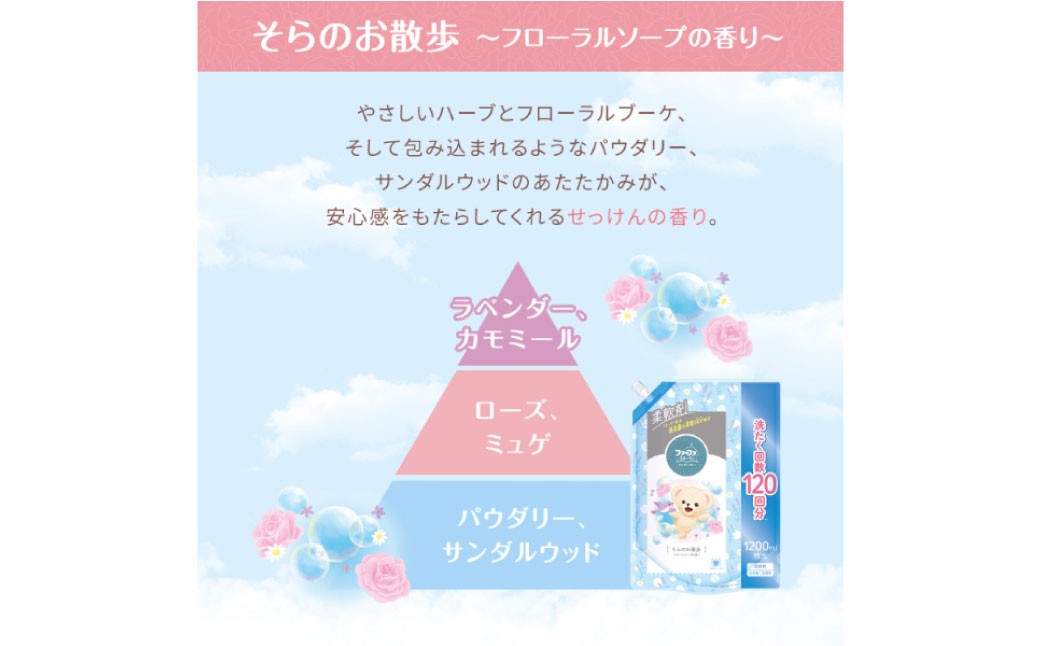 【2ヶ月毎3回定期便】 ファーファ 柔軟剤 ストーリーそらのおさんぽ 4500ml×1個