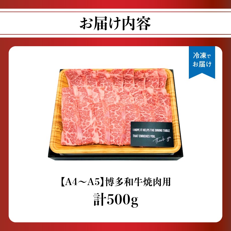 【A4～A5】博多和牛焼肉用 500g 