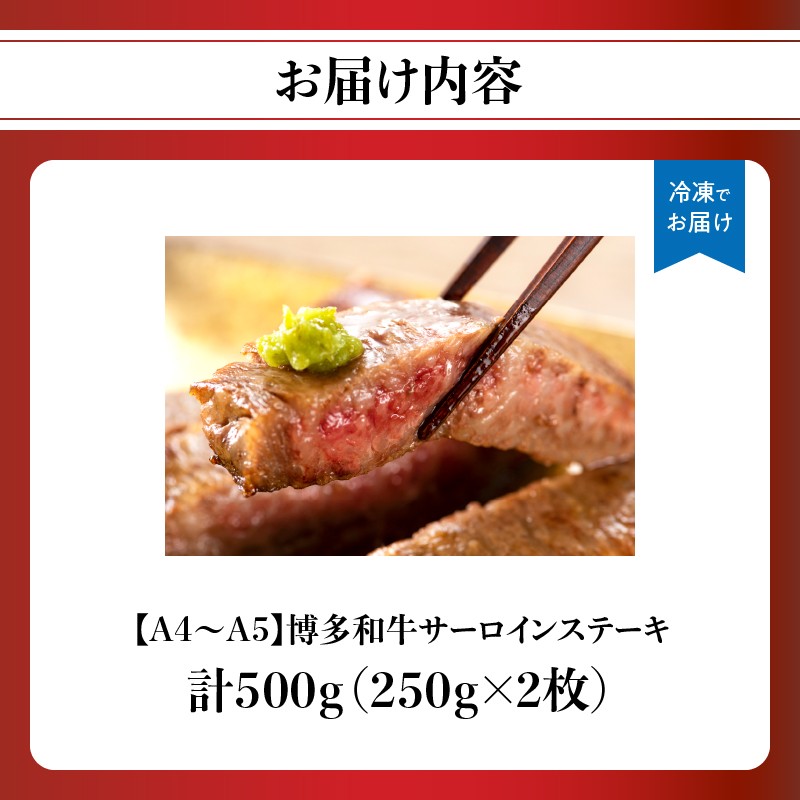 【A4～A5】博多和牛サーロインステーキ 500g