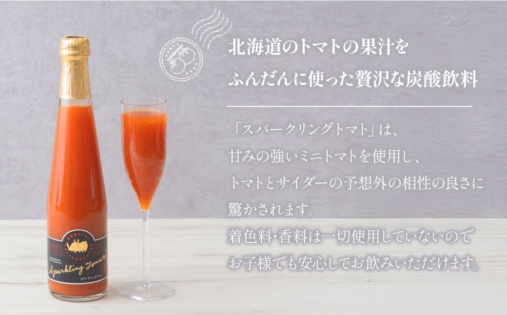 【3回定期便】 北海道サイダー スパークリングトマト 15本セット×3回 計45本