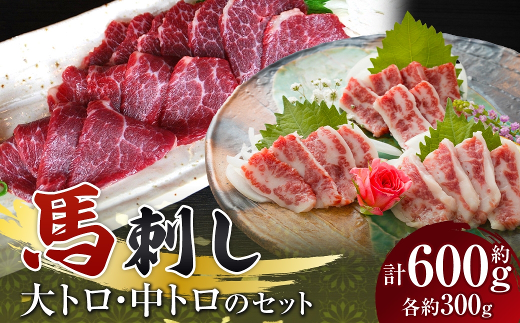 大トロ・中トロ馬刺しのセット 約600g（各約300g）