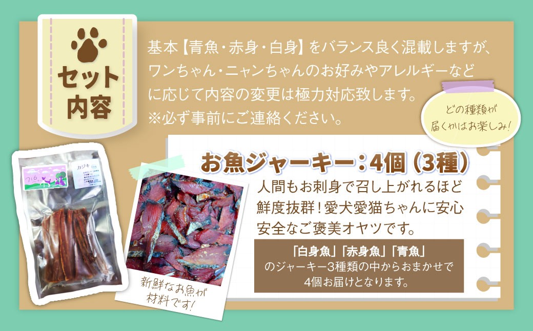 長崎の地魚のジャーキー・ボーンブロスセット（犬・猫用）