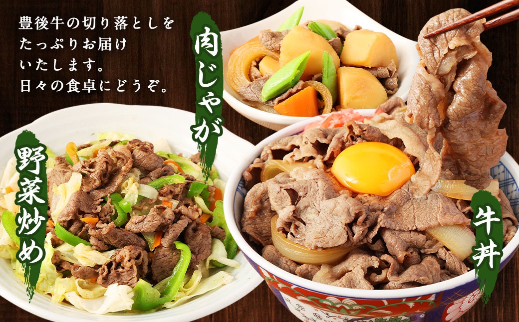 豊後牛 切り落とし 合計約2.8kg (約400g×7パック) 牛肉 国産 大分県産