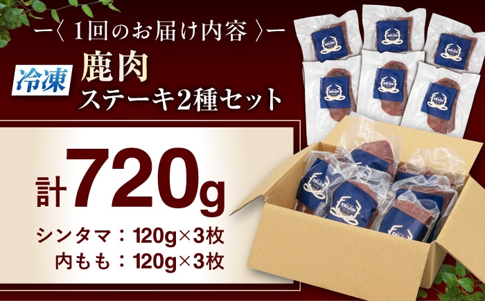 ステーキ2種セット ジビエ 鹿 モモ セット ステーキ 赤身 冷凍 冷凍配送 定期便 