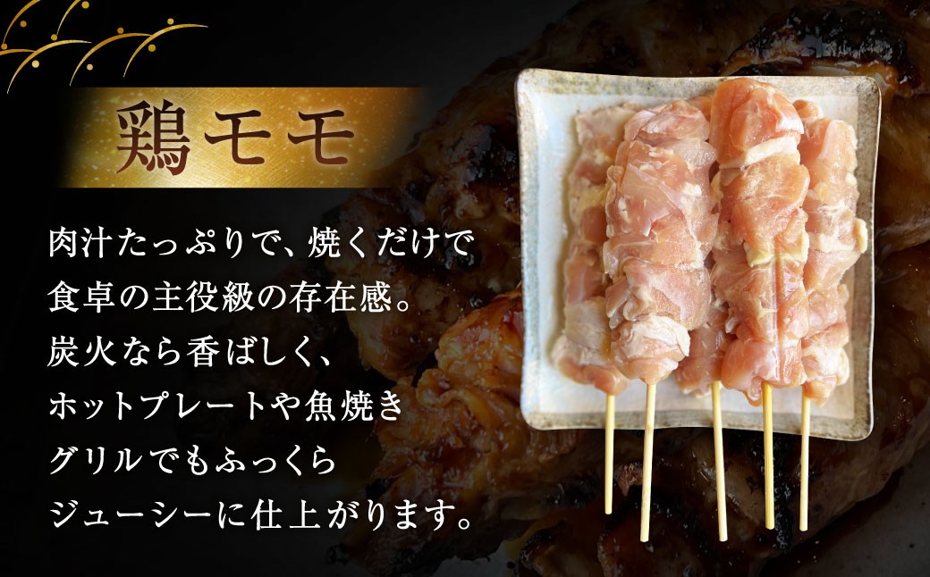 ジャンボ焼き鳥 ［鶏皮・鶏モモセット10本］100g×10本（鶏皮5本・鶏モモ5本）