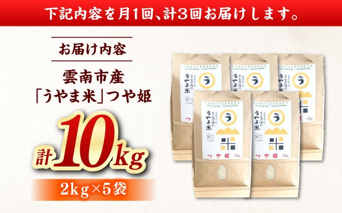 コメ つや姫 白米 10キロ 定期便