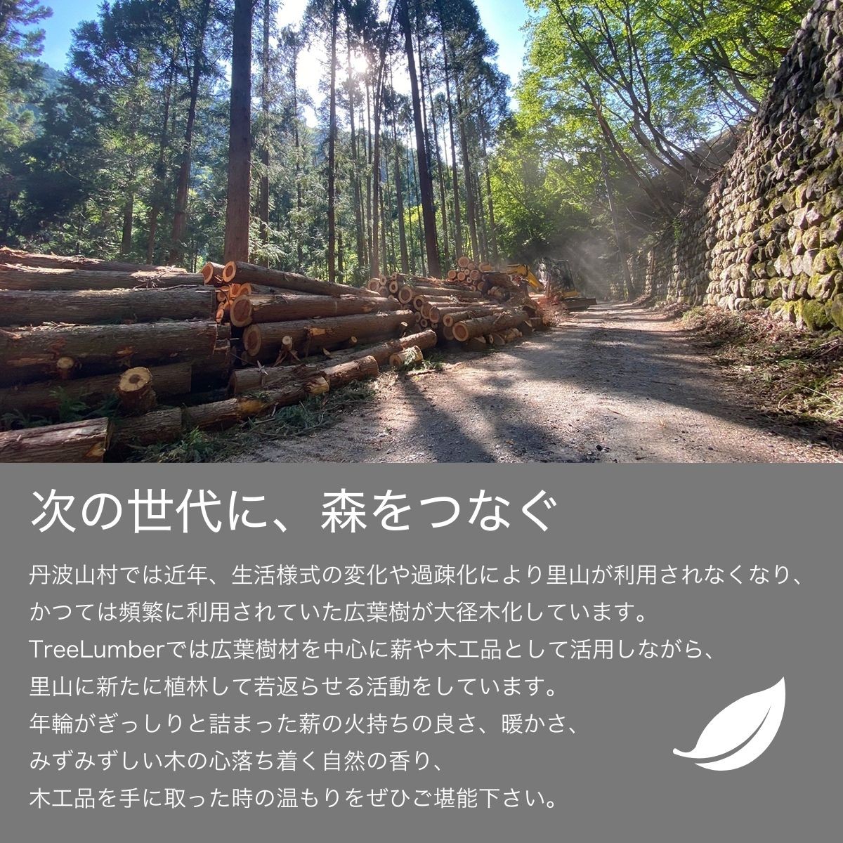 薪の活用により森林整備が促進されます。