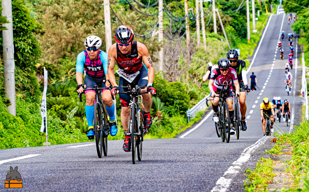 徳之島町内でのバイクの様子