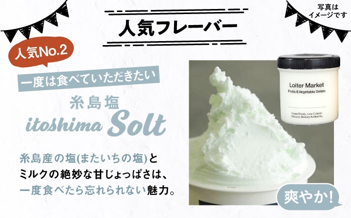 アイス アイスクリーム ジェラート ボトル500ml 2種（糸島産 塩 ・ ピスタチオ ）