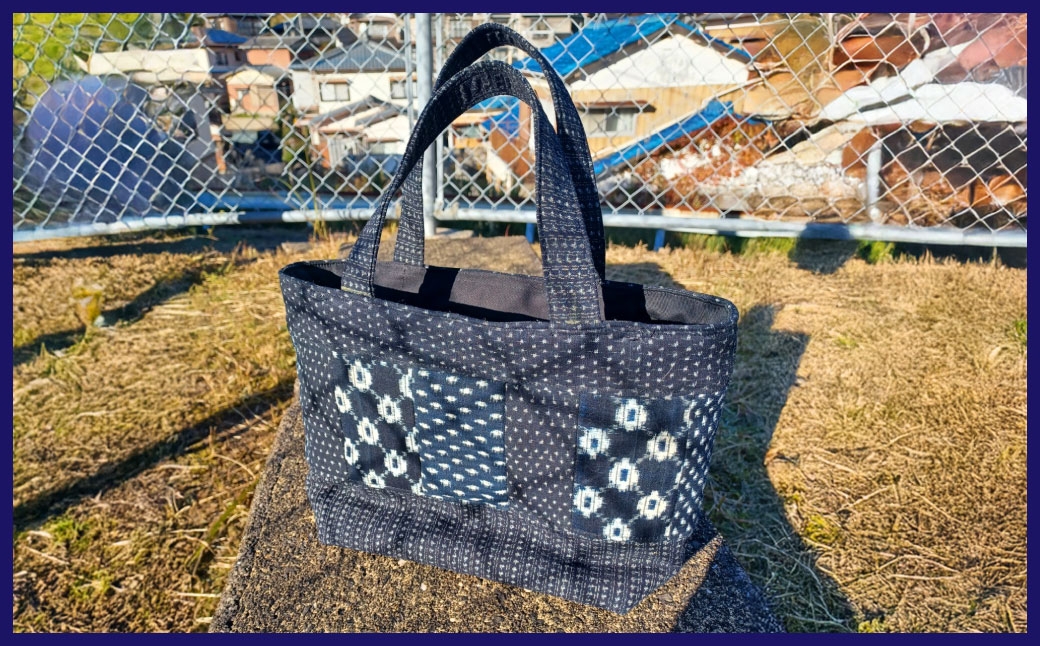 絣パッチ トートバッグ
