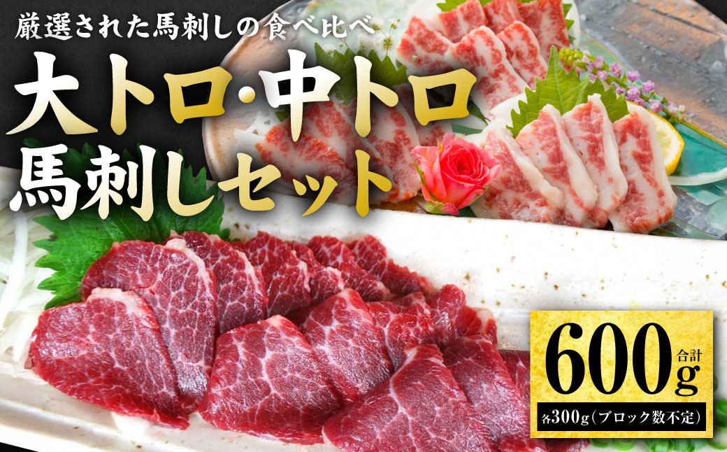 大トロ・中トロ馬刺しのセット 600g (各300g)