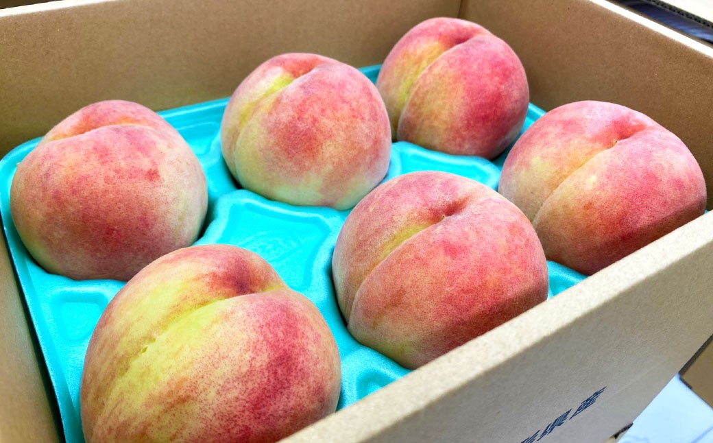 山形おきたま産もも（川中島白桃・まどかなど）（特秀）5玉～7玉 （約2kg）