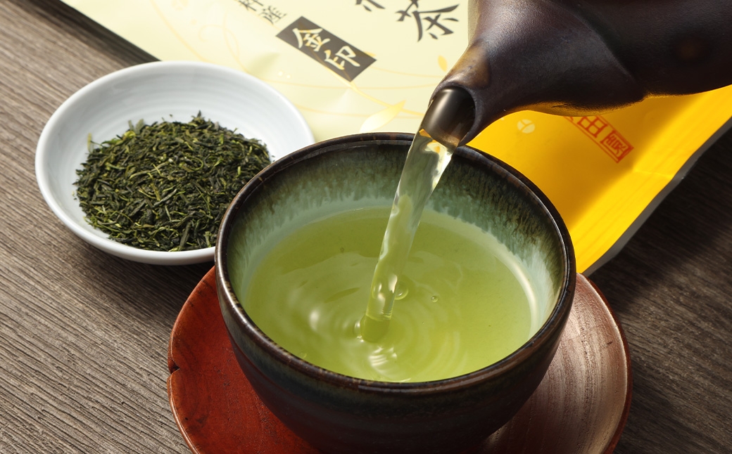 芳醇なコクと香り 長崎玉緑茶緑印 (100g×3本) 長崎玉緑茶金印 (100g×2本) 合計約500g 